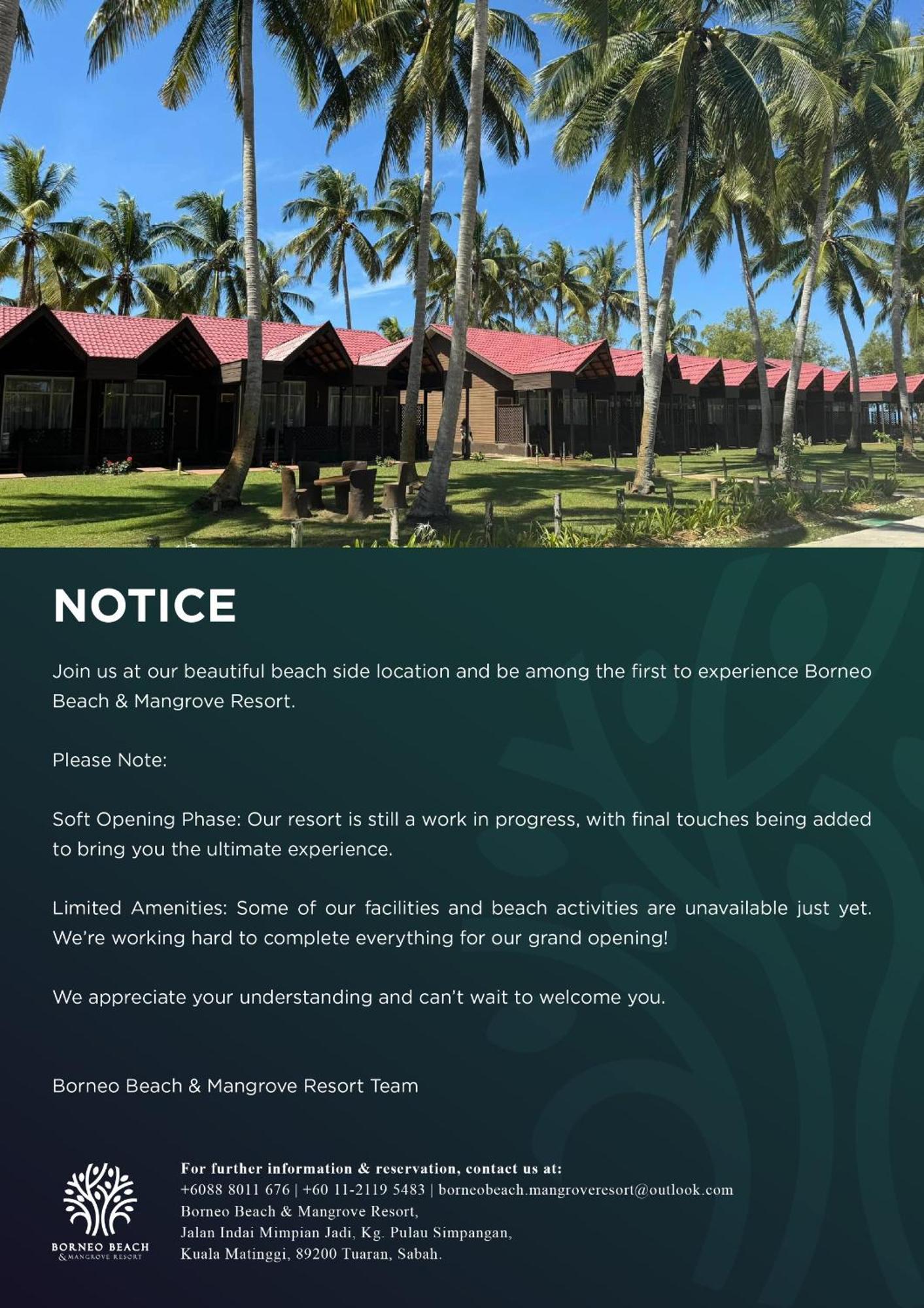 Borneo Beach & Mangrove Resort Tuaran Esterno foto